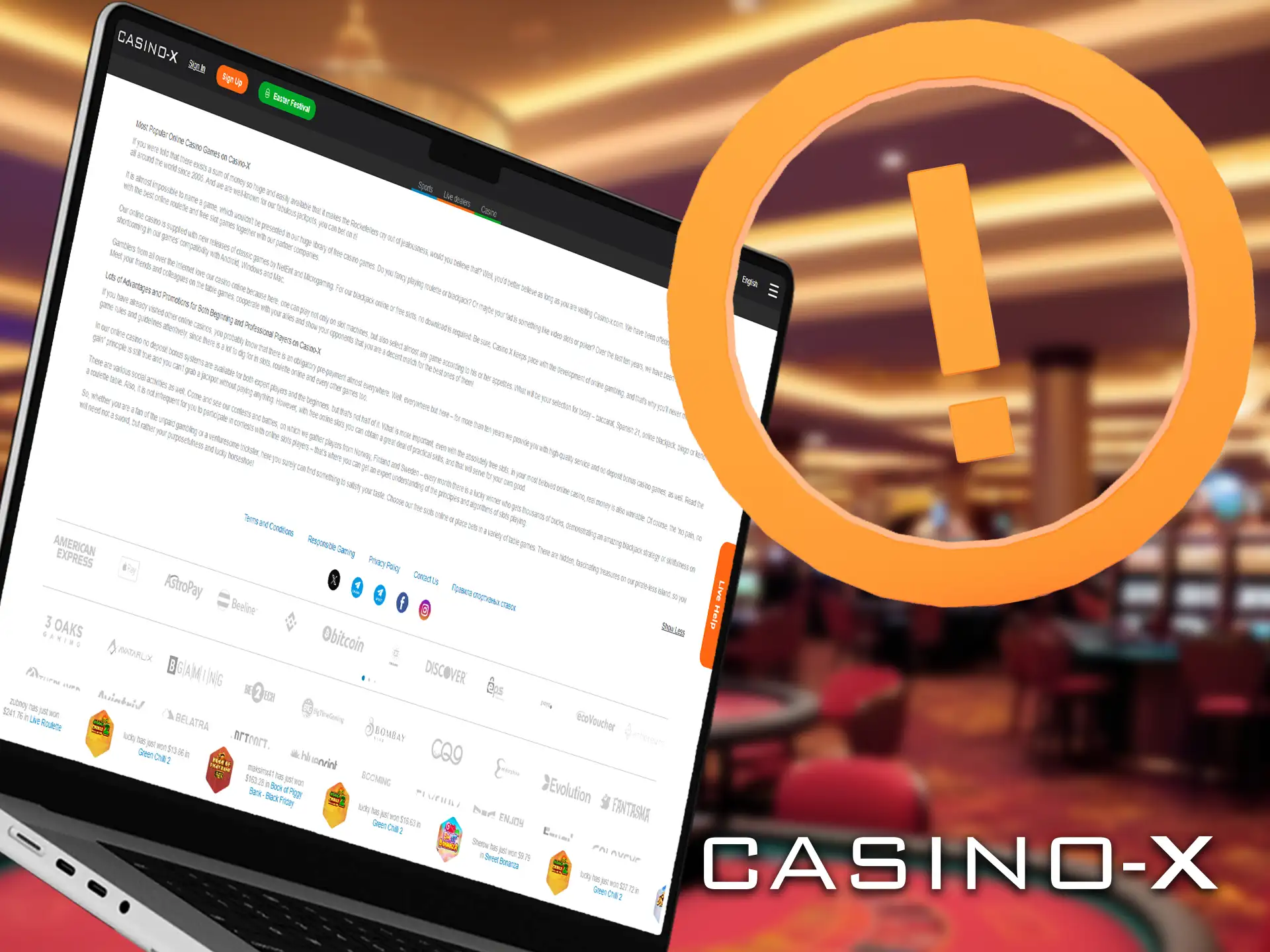 Casino-X offers a wide variety of games and features to suit every player's preference.