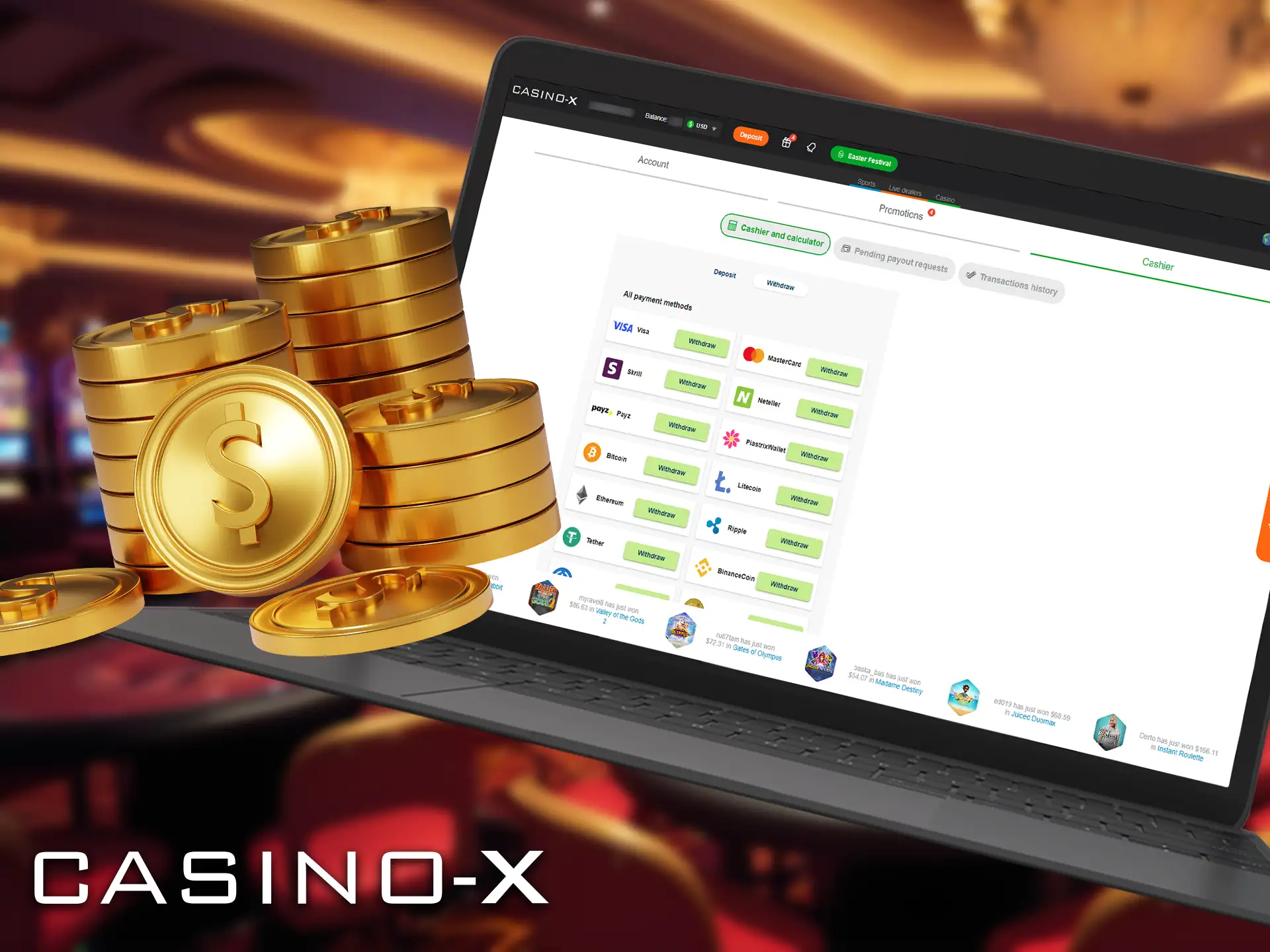 Casino-X account verification is required for withdrawals, but it ensures a smooth and safe experience.