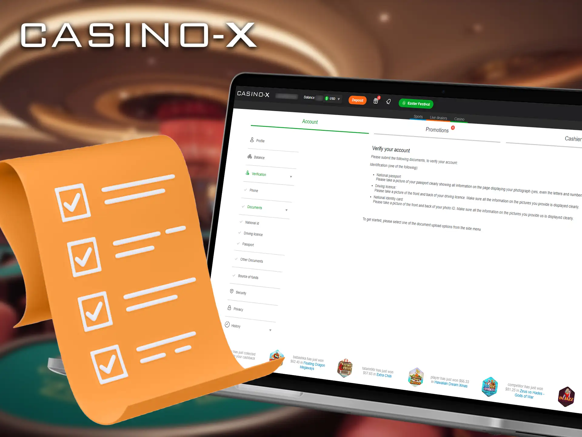 Verifying your Casino-X account helps to ensure a safe and fair gaming environment for everyone.