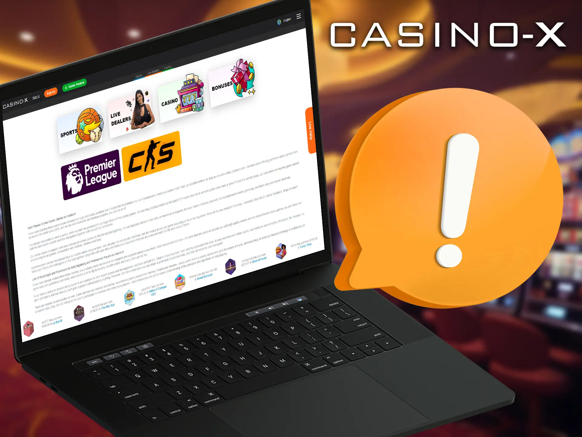 Casino-X brings you years of experience in the online gambling market.