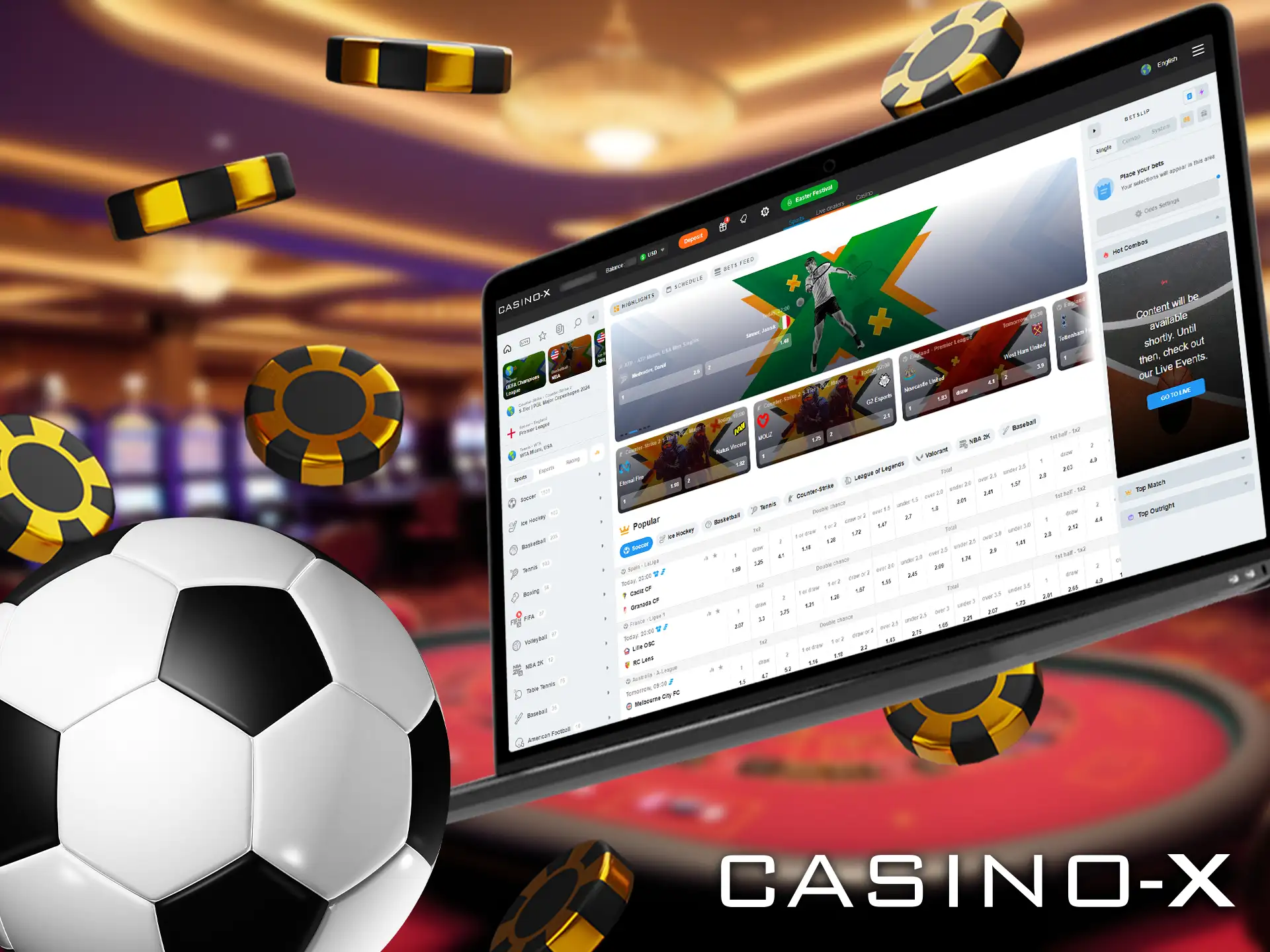 Sign up and start betting at Casino-X!