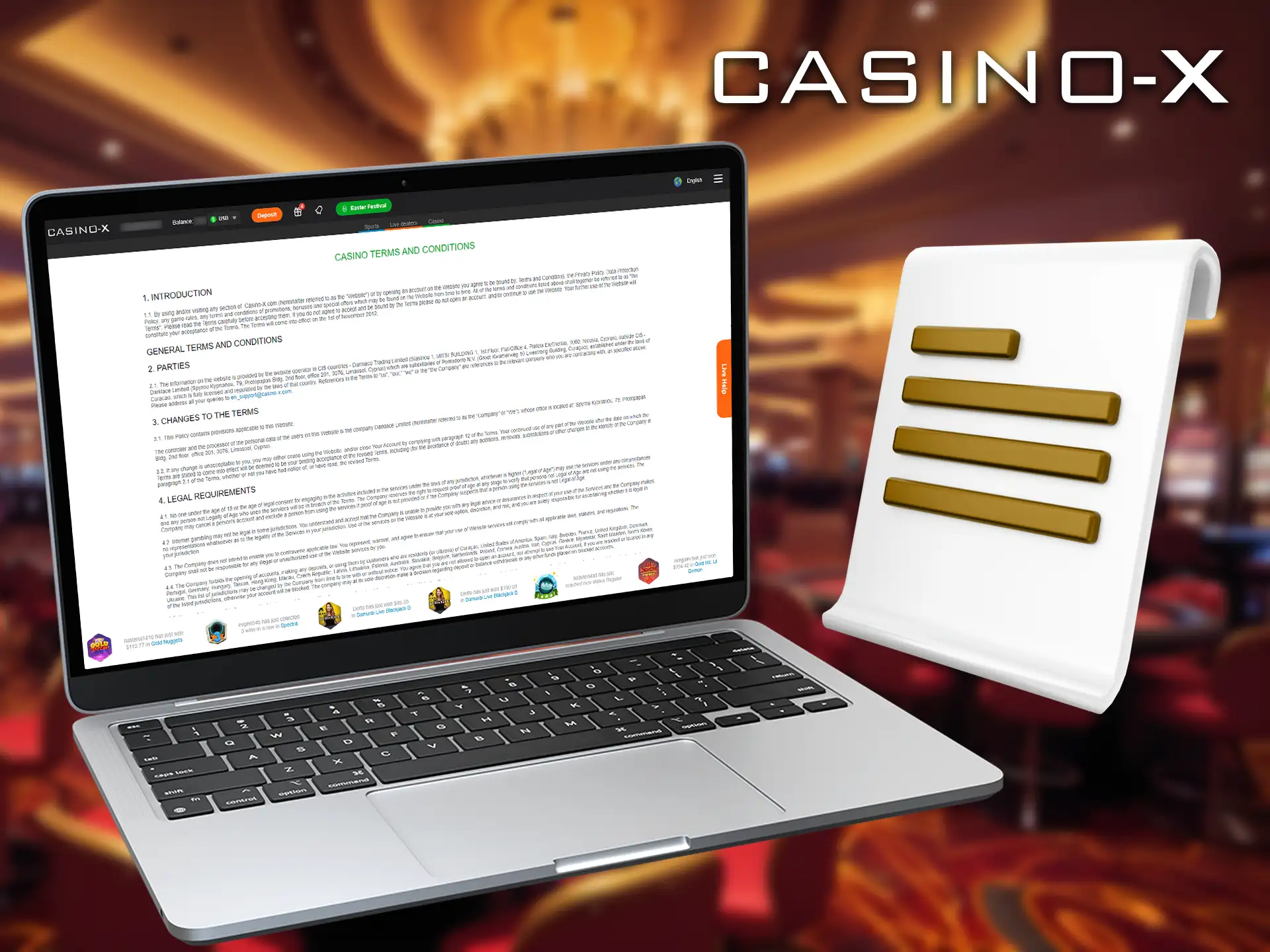At Casino-X, we are committed to responsible gaming and adhering to all applicable regulations.