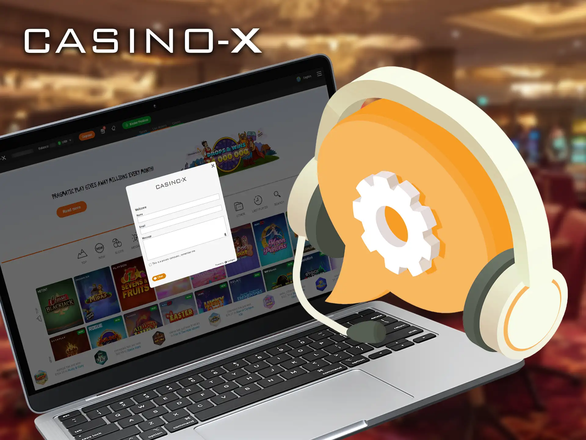 Casino-X offers several ways to contact our friendly support team!