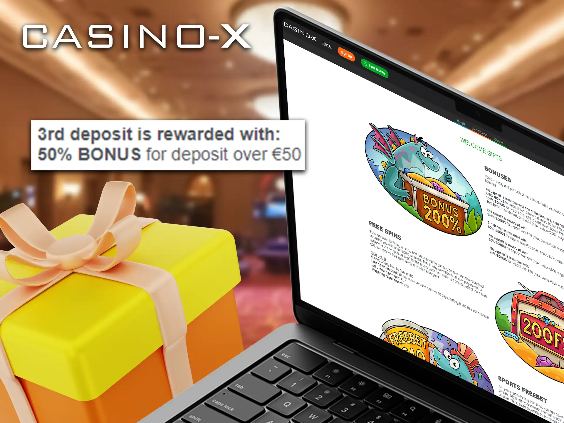 Le Casino X offre un genereux bonus de troisieme depot disponible pour tous les joueurs inscrits.