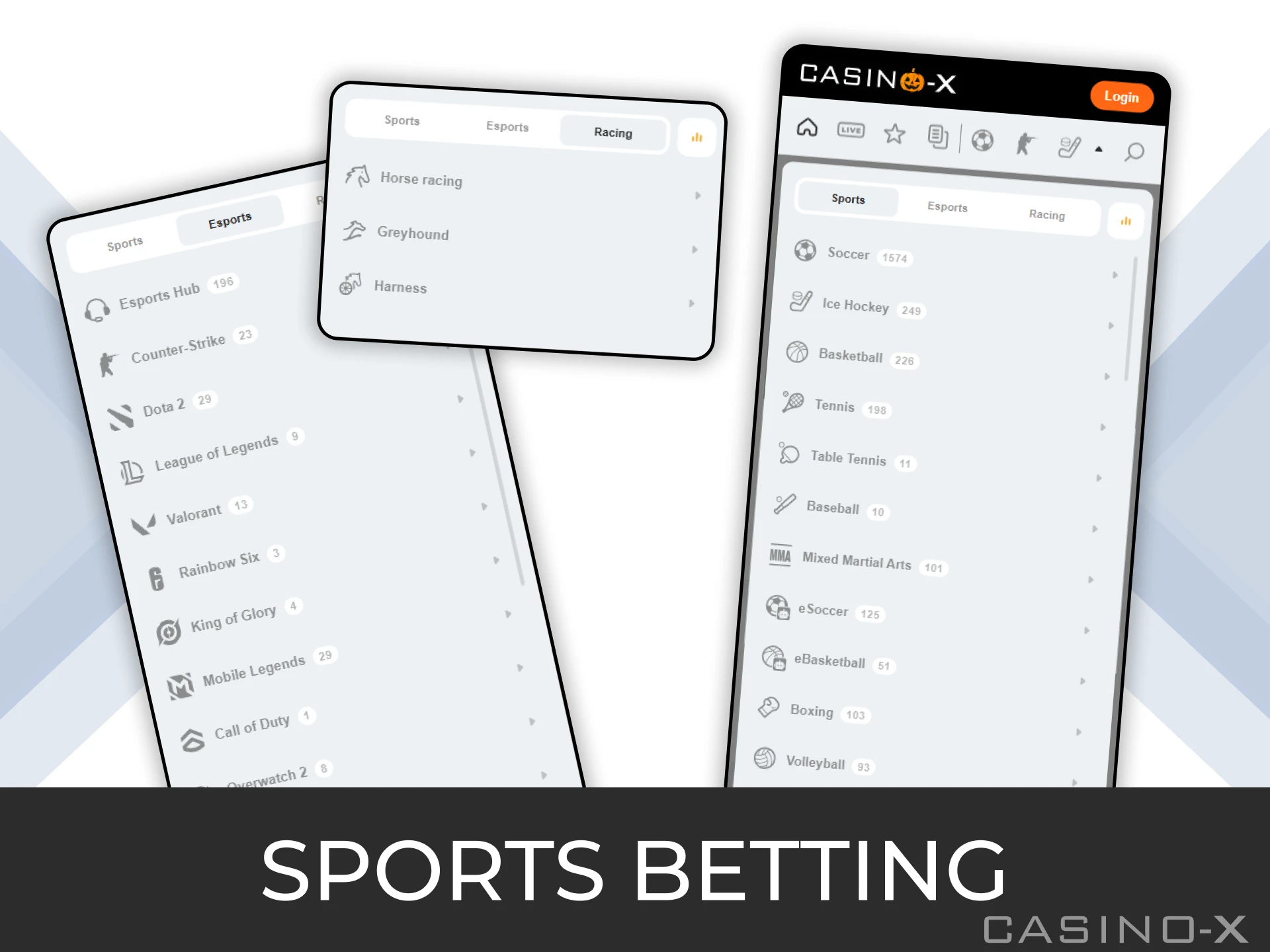 Casino-X offers a huge selection of bets on the most popular sports and major leagues.
