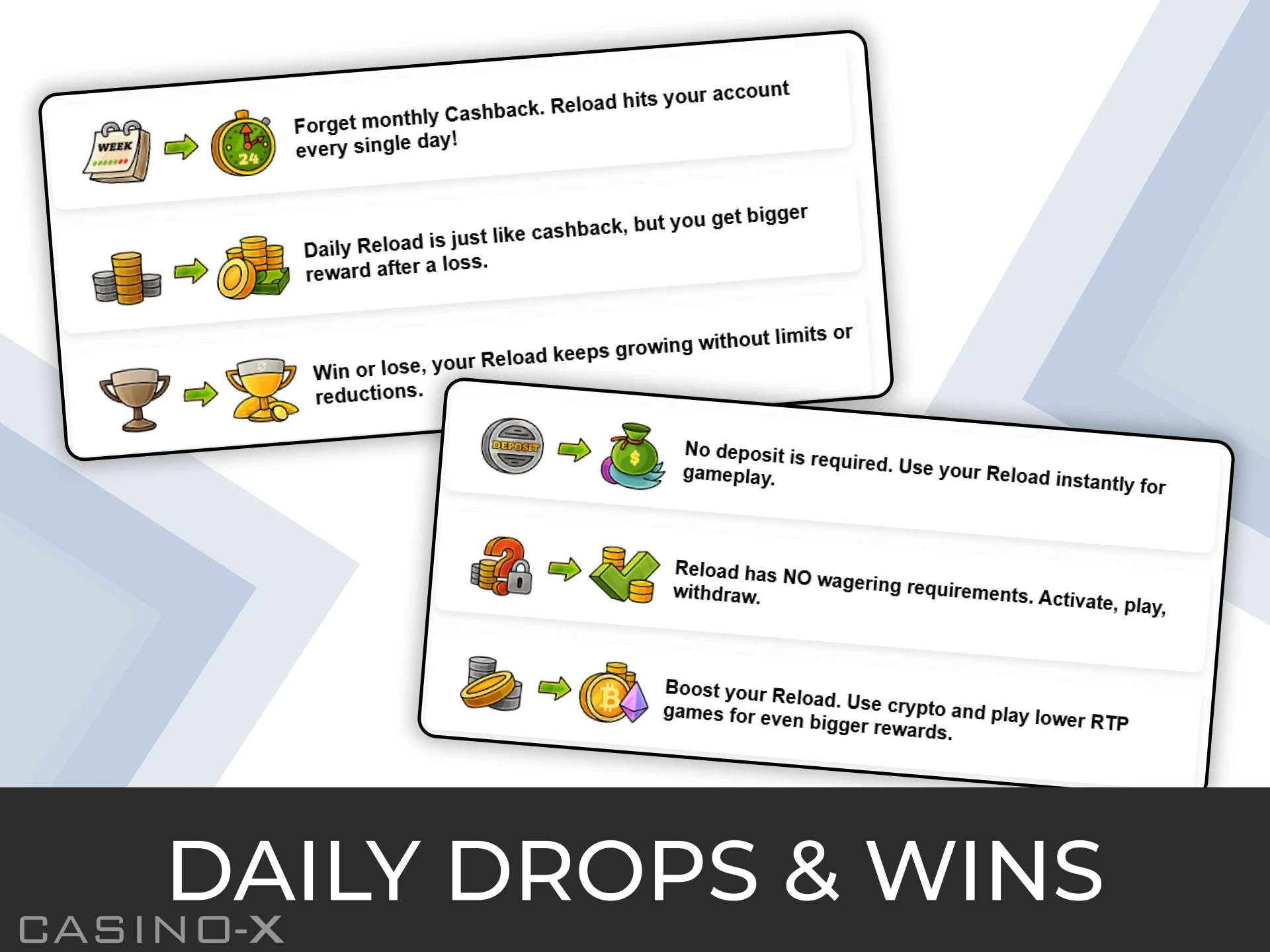 Casino-X has exciting weekly tournaments and daily prize draws with amazing rewards.