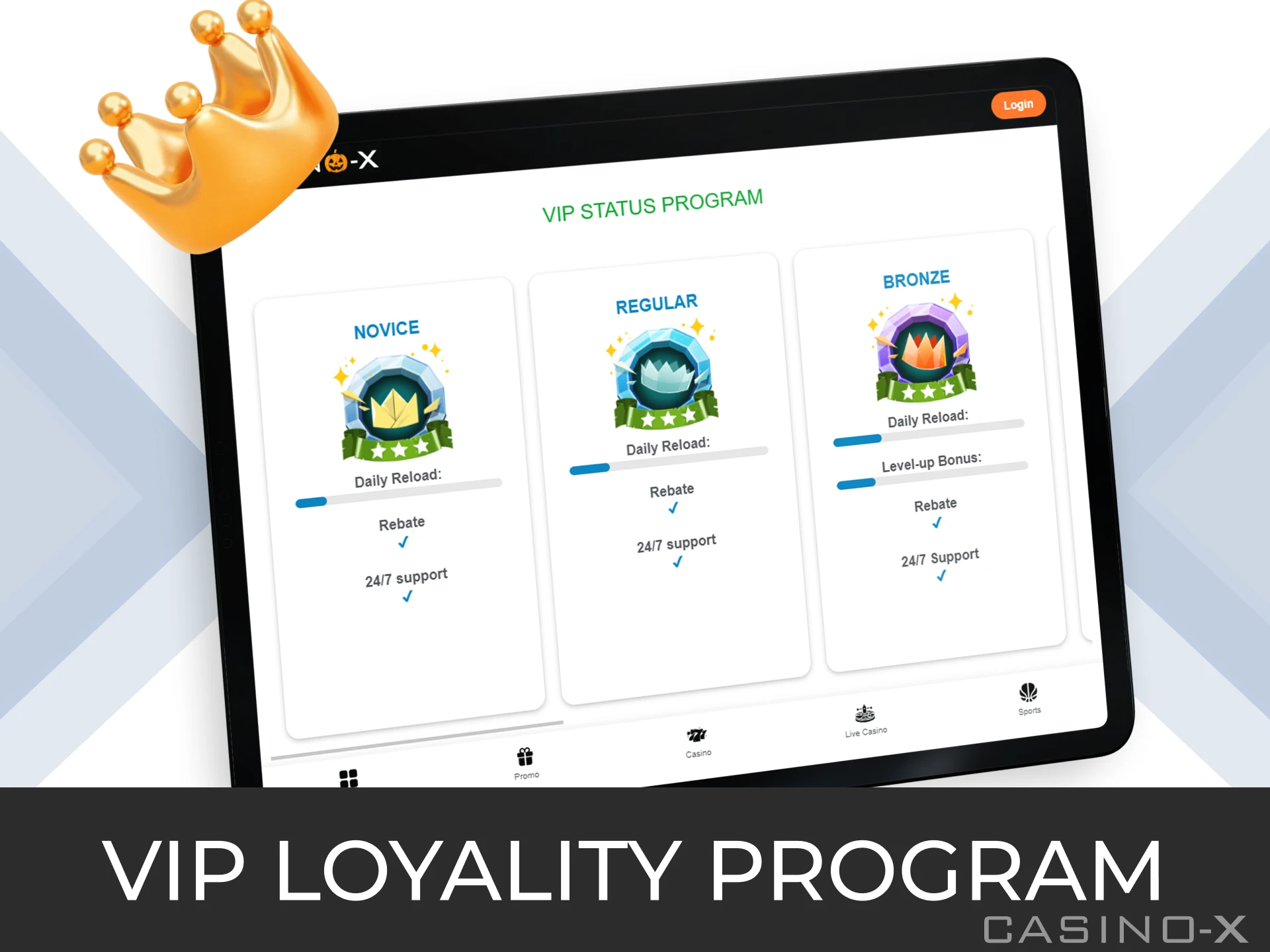 Explore Casino-X exciting loyalty program.