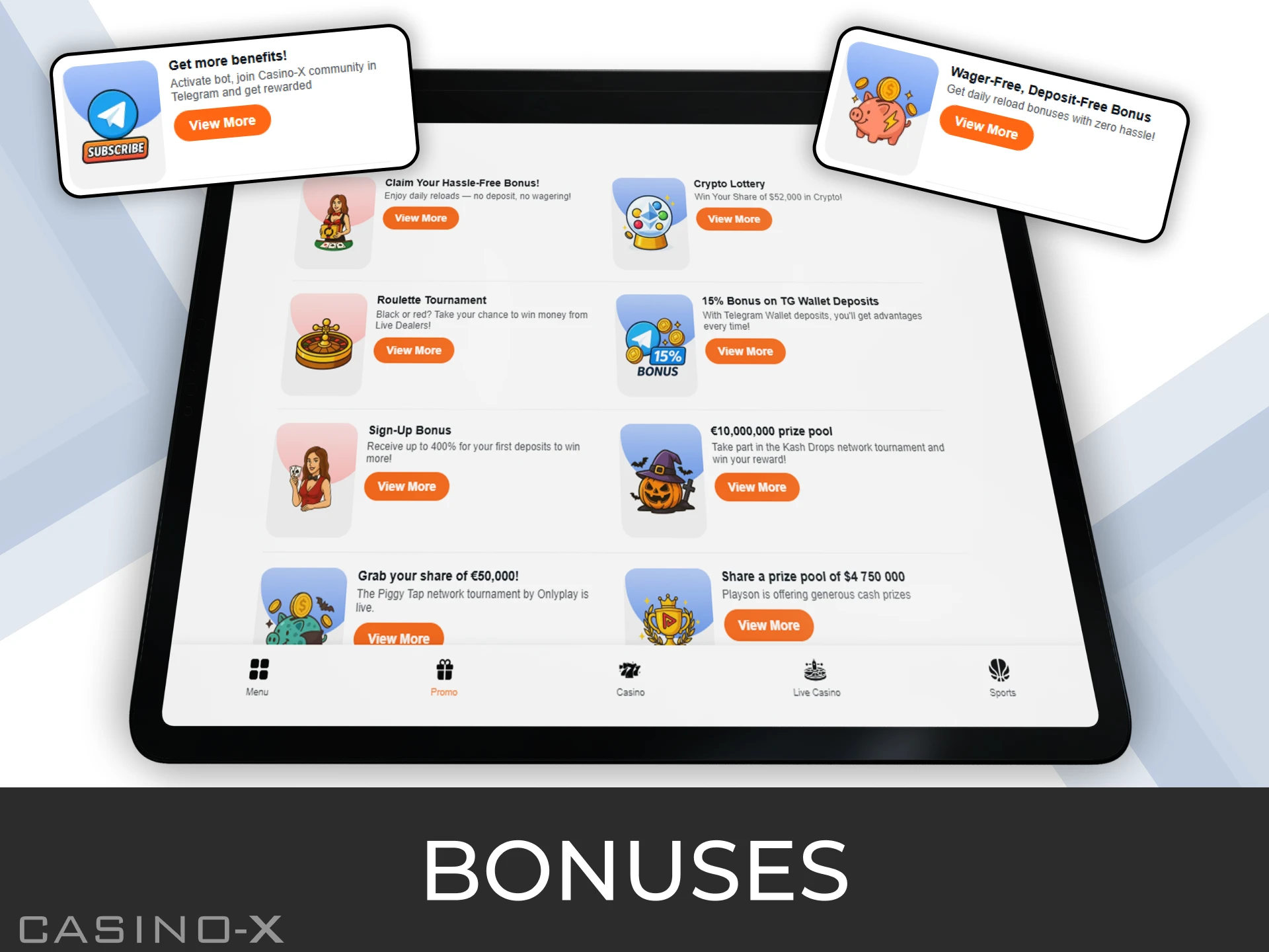 Sign up and start betting at Casino-X!