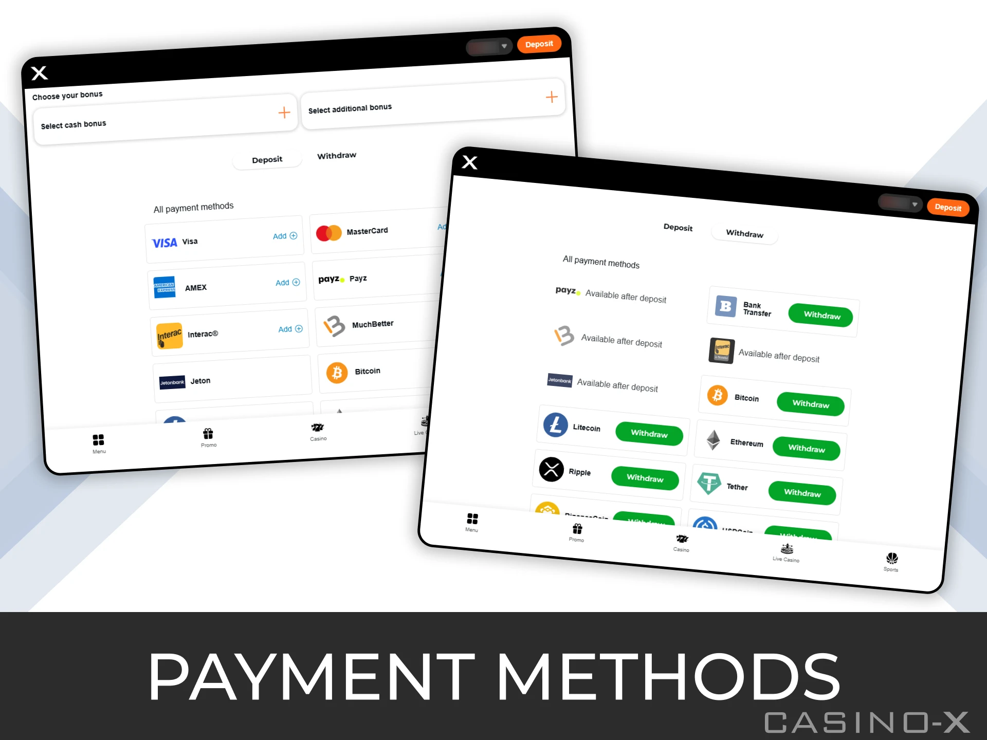 Casino-X offers a range of trusted methods to manage your payments.