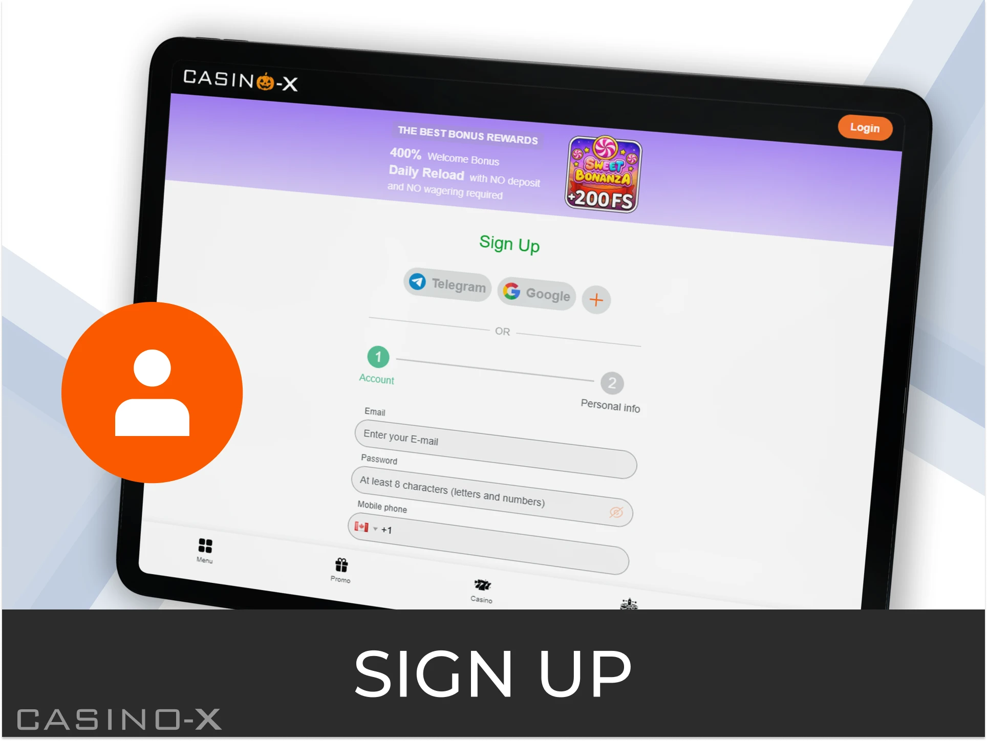 Creating an account is easy and free, giving you full access to the wide variety of games at Casino-X.