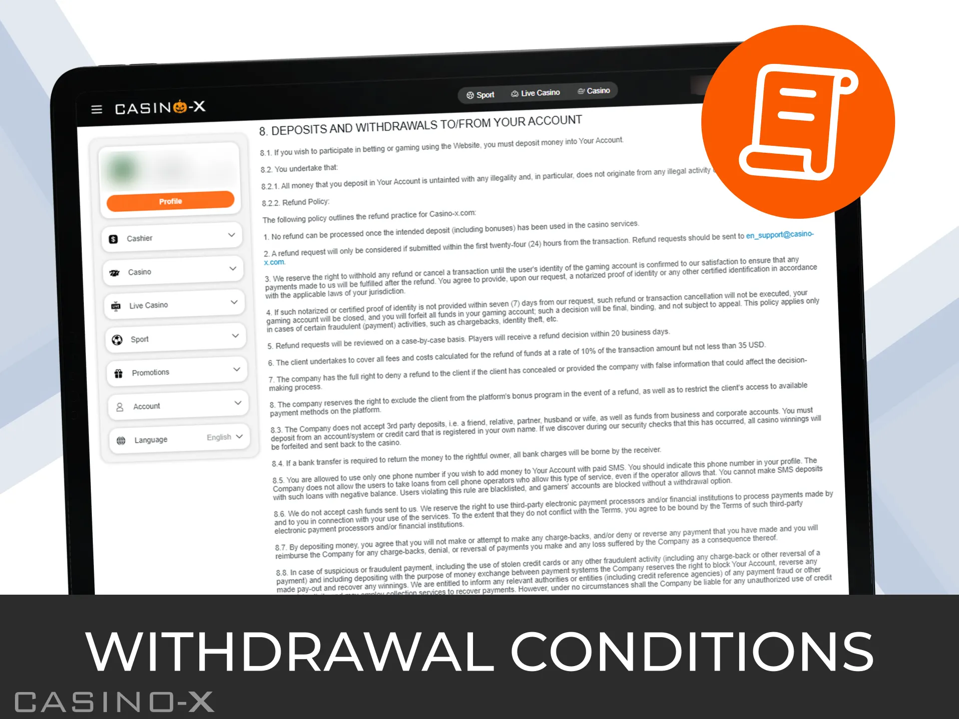 For a smooth withdrawal experience, take a moment to review Casino-X withdrawal time and conditions.